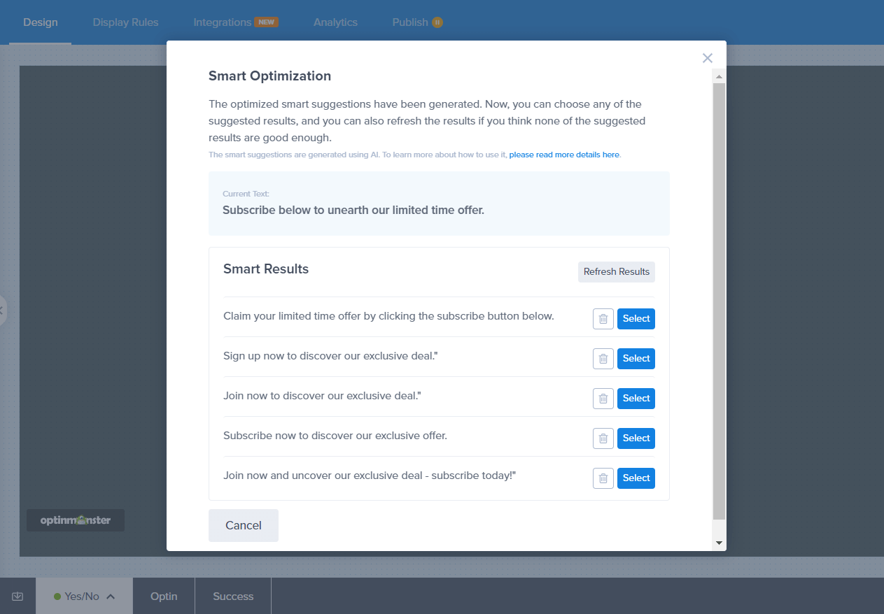 OptinMonster AI Integration