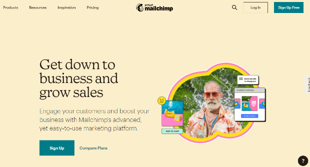 mailchimp - email marketing platform homepage