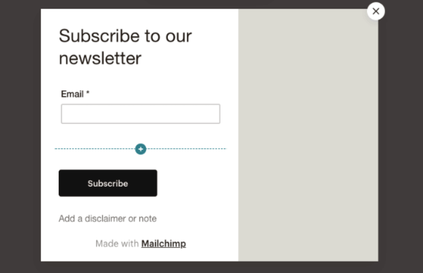 mailchimp wordpress popup